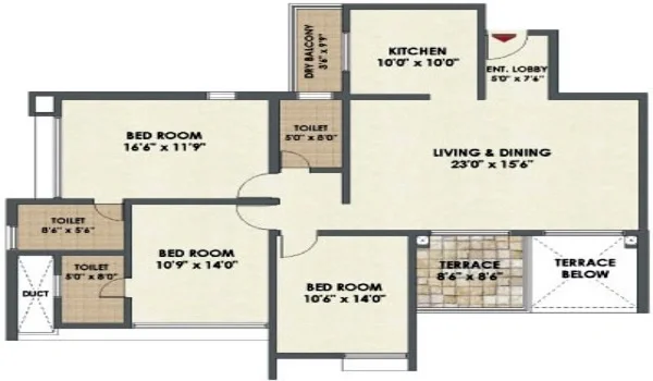 Featured Image of Embassy Knowledge Park 3.5 BHK Apartment Floor Plan